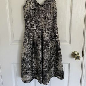 Shiny Gold and Black Mini-Dress